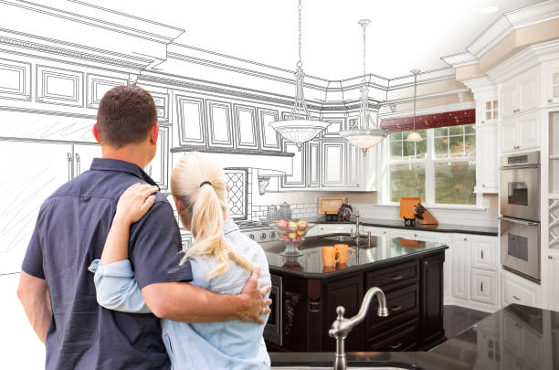 Custom kitchen cabinets installed in a Farmington home